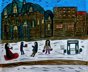 Itä-Euroopan romanit hankkivat elantoa julkisissa tiloissa.