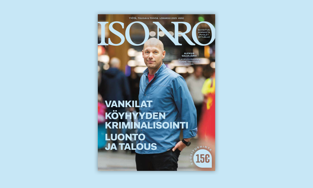 Iso Numero #102, kannessa Aleksis Salusjärvi. Kannen kuva Laura Oja.